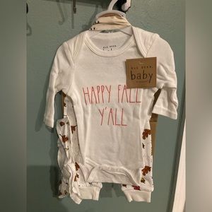 Rae Dunn Happy Fall Newborn bodysuit pant set Lowest price!!